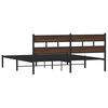 vidaXL Bettgestell ohne Matratze mit Kopfteil Braun Eiche 200x200 cm