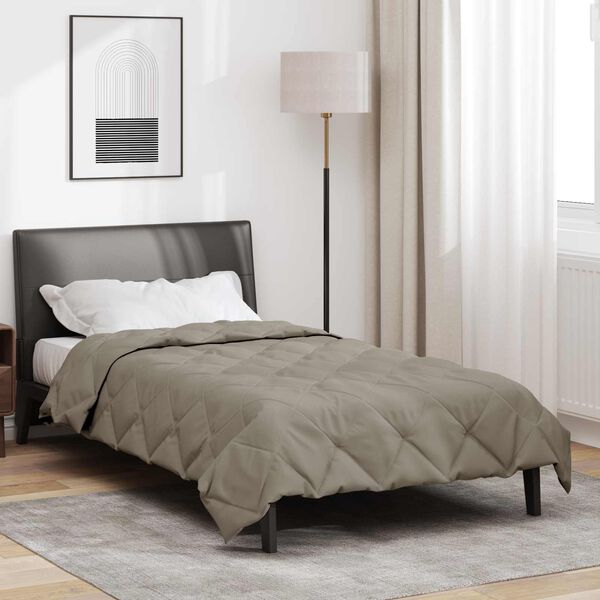 vidaXL Sommerdecke Hellgrau 220 x 140 cm Mikrofaser