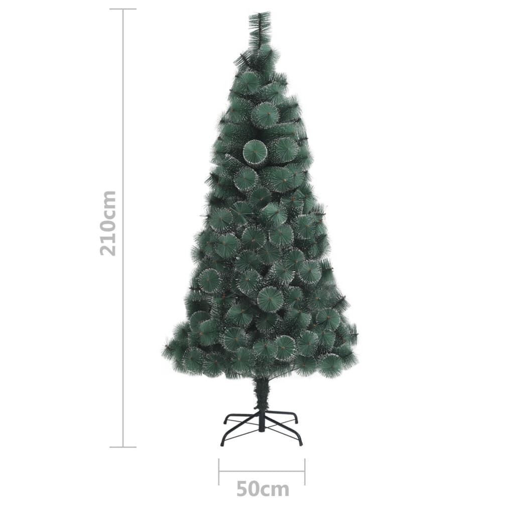 Ständer Grün Künstlicher Tannenbaum Weihnachtsbaum 210cm mit LED Lichterkette 