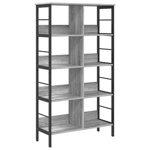 vidaXL B&uuml;cherregal Sonoma-Grau 82 x 32 x 144,5 cm Holzwerkstoff