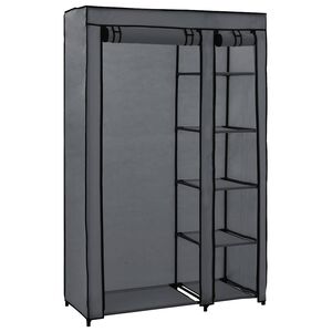 vidaXL Faltschrank Grau 110x45x175 cm Stoff
