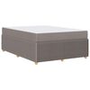 vidaXL Bettrahmen mit Matratze Taupe 160 x 200 cm Stoff