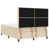 vidaXL Boxspringbett mit Matratze Creme 140 x 200 cm Stoff