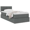vidaXL Aufbewahrungsbett mit Matratze Dunkelgrau 90 x 190 cm