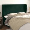vidaXL Kopfteil mit Ohren Dunkelgr&uuml;n 203x23x118/128 cm Samt