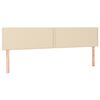 vidaXL Boxspringbett mit Matratze & LED Creme 120x190 cm Stoff