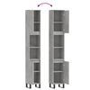 vidaXL Badschrank Betongrau 30x30x190 cm Holzwerkstoff