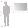 vidaXL LED-Badspiegel 100x60 cm
