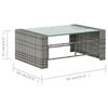 vidaXL 8-tlg. Garten-Lounge-Set mit Kissen Poly Rattan Grau