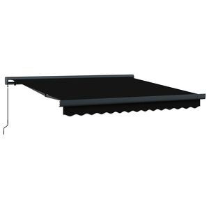 vidaXL Einziehbare Markise Schwarz 300 x 250 cm Stoff und Metall