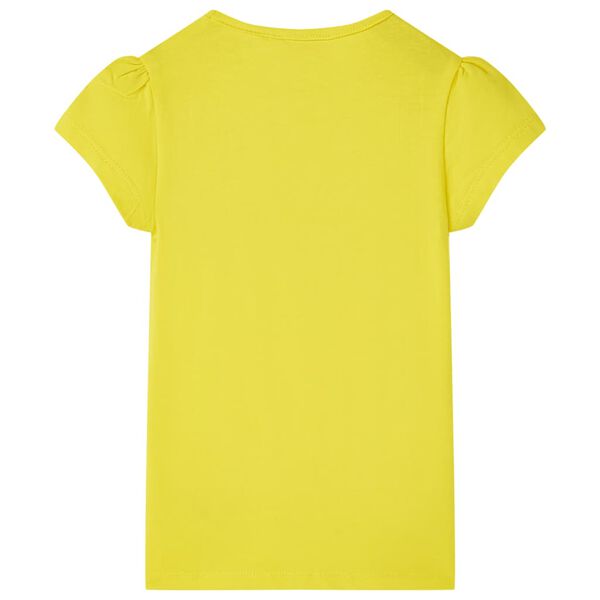 Kinder-T-Shirt Knallgelb 116