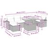 vidaXL 8-tlg. Garten-Sofagarnitur mit Kissen Beige Poly Rattan
