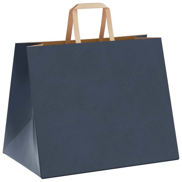 vidaXL Papiertragetaschen 250 Stk. mit Henkeln Blau 32x22x24 cm