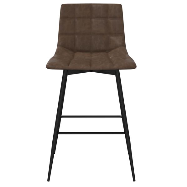 vidaXL Barhocker Dunkelbraun Kunstleder