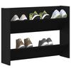 vidaXL Schuhschrank Schwarz Eichen-Optik 85 x 18 x 90 cm Holzwerkstoff