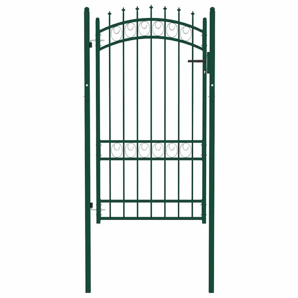 vidaXL Zauntor mit Spitzen Stahl 103x134,5 cm Gr&uuml;n