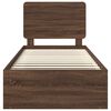 vidaXL Bettrahmen Braun Eichen-Optik 90 x 200 cm Massives Kiefernholz