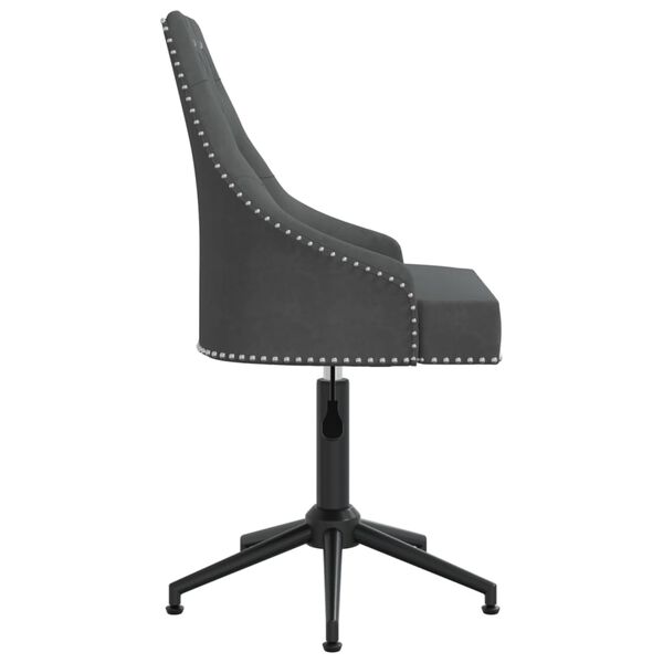 vidaXL B&uuml;rostuhl Drehbar Dunkelgrau Samt