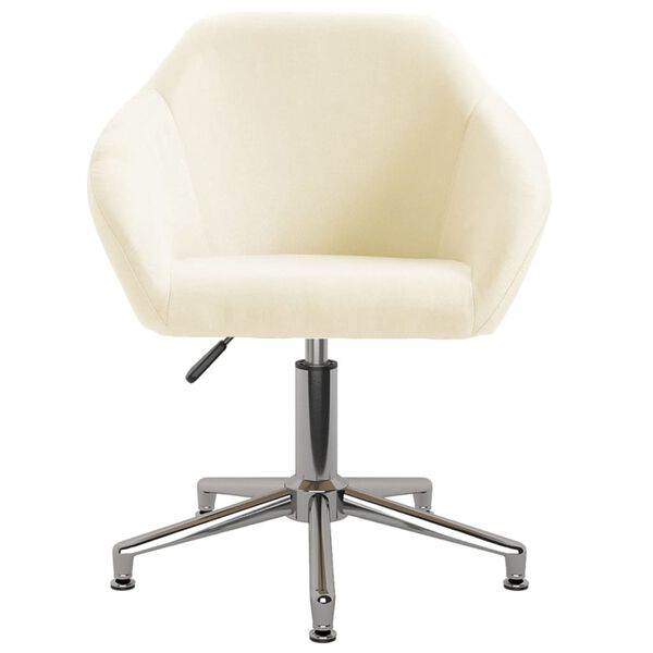 vidaXL Esszimmerst&uuml;hle 6 Stk. Drehbar Creme Stoff