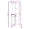 vidaXL Highboard Wei&szlig; 69,5x34x180 cm Holzwerkstoff