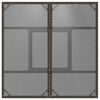 vidaXL Gartentisch mit Glasplatte Braun 80x80x75 cm Poly Rattan