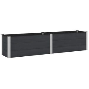 vidaXL Hochbeet Schwarz 250 x 50 x 54 cm