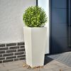 vidaXL Pflanzk&uuml;bel Wei&szlig; 35x35x75 cm Stahl