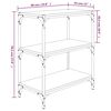 vidaXL B&uuml;cherregal R&auml;uchereiche 60x33x70,5 cm Holzwerkstoff und Stahl