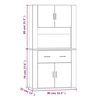 vidaXL Highboard Betongrau Holzwerkstoff