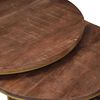 vidaXL Nesting-Couchtische 2 pcs Massivholz Mango und Stahl