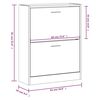 vidaXL Schuhschrank R&auml;uchereiche 63x24x81 cm Holzwerkstoff