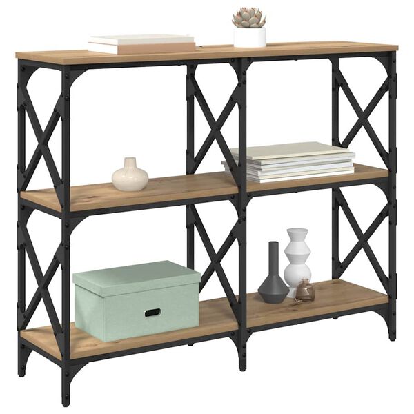vidaXL Konsolentisch Artisan-Eiche 100 x 28 x 80,5 cm Holzwerkstoff