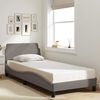 vidaXL Bettgestell mit Kopfteil "Dover" Taupe 90x190 cm Stoff