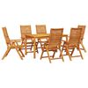 vidaXL Garten Essgruppe 7 stk. Braun Massivholz Akazie