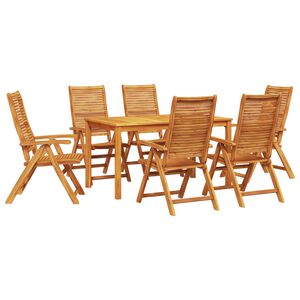 vidaXL Garten Essgruppe 7 stk. Braun Massivholz Akazie