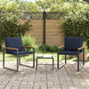vidaXL M&ouml;belsets mit Kissen 3 pcs Grau und Marineblau Rattan