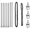 vidaXL Zaunpfosten 7 pcs Grau Stahl