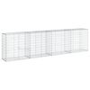 vidaXL Gabione mit Deckel 400x50x100 cm Verzinktes Eisen