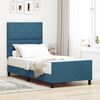 vidaXL Boxspringbett mit Kopfteil Dunkelblau 90 x 200 cm Samt