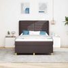 vidaXL Boxspringbett mit Matratze Dunkelgrau 90x190 cm Dunkelbraun