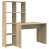 vidaXL Schreibtisch Sonoma-Eiche Holzwerkstoff 138,5 x 55 x 143 cm