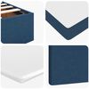 vidaXL Ottoman-Bett mit Matratze Blau 200x200 cm Stoff