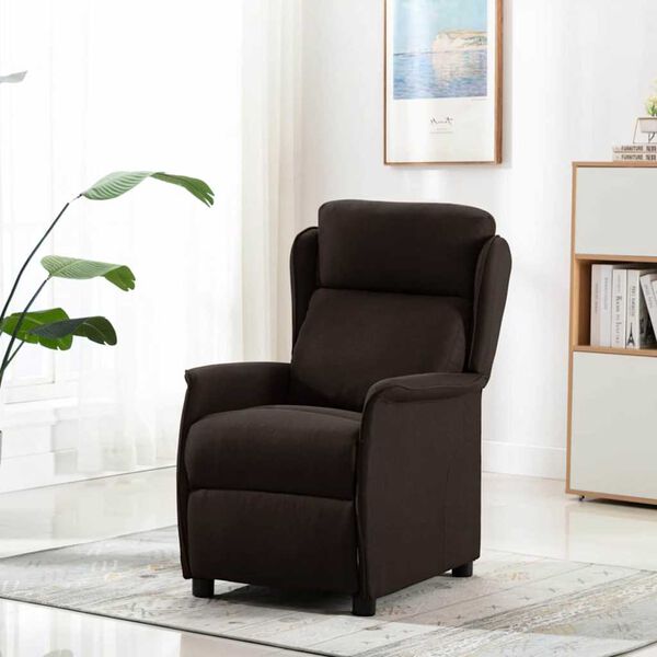 vidaXL Liegestuhl Dunkelbraun 66,5 x 94 x 101,5 cm Polyester