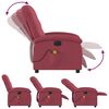 vidaXL Massagesessel Elektrisch Weinrot Stoff