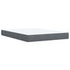 vidaXL Boxspringbett mit Matratze Dunkelgrau 140x190 cm Samt