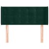 vidaXL Kopfteil mit Ohren Dunkelgr&uuml;n 83x16x78/88 cm Samt
