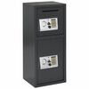 vidaXL Digitaler Safe mit Schloss Dunkelgrau 35 x 31 x 80 cm Stahl