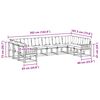 vidaXL Outdoor-Sofagarnitur mit Kissen 10 pcs Natur und Creme