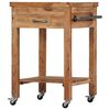 vidaXL Servierwagen 58x58x89 cm Massivholz Akazie