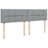vidaXL Boxspringbett mit Matratze Hellgrau 180x200 cm Stoff